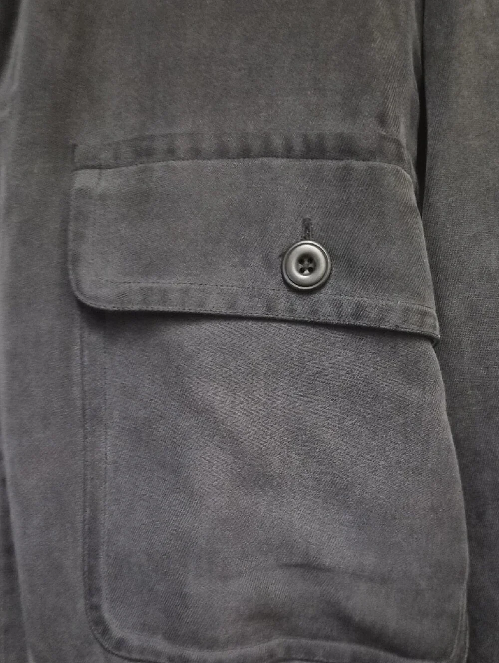 Rescatto Men's Slate Gray Bomber Jacket with Patch Pockets Size L